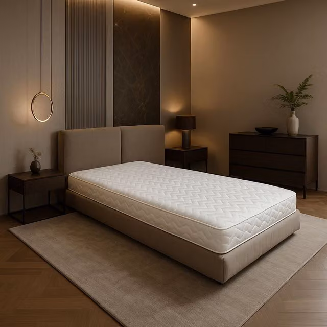 Lote de 2 Colchones y 2 Protectores Provence Literie Blancos, Firmes con 5 Zonas de Confort y Núcleo de Espuma de Alta Resiliencia, An/P/Al: 70 x 190 x 19,5 cm