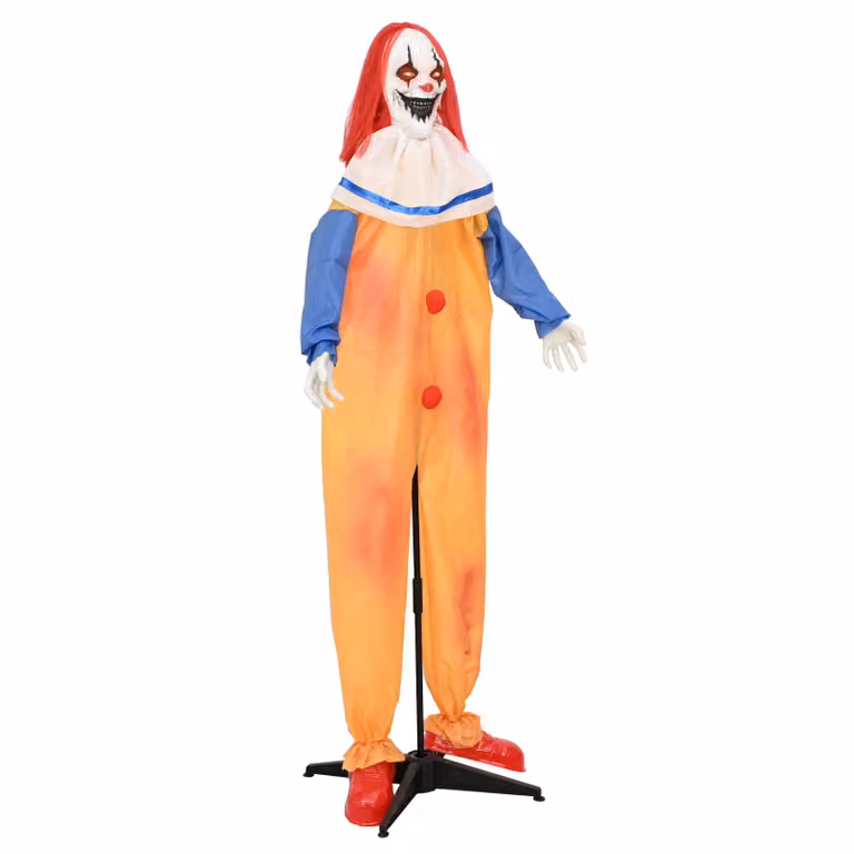 Payaso terrorífico de Halloween SPOOKA vidaXL en colores amarillo, azul y multicolor