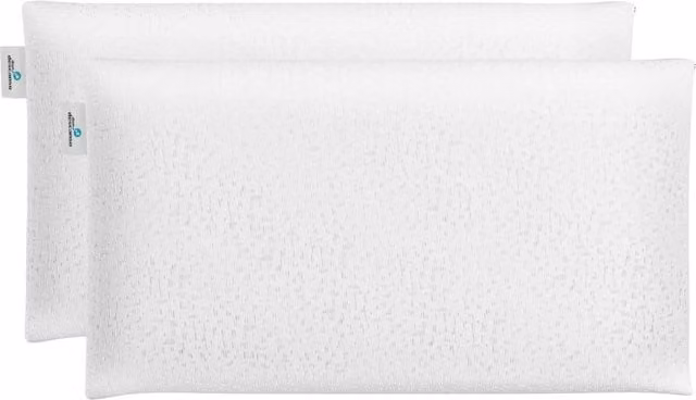 Almohada Viscoelástica Nalui de Firmeza Media en Color Blanco con Doble Funda Lavable y Certificación Oeko-Tex Standard 100