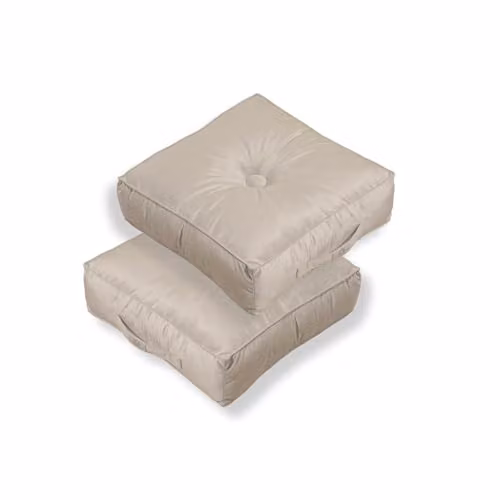 Juego de 2 pufs de terciopelo Deco Arts en forma de cubo para salón o dormitorio, An/P/Al: 40 x 40 x 14 cm, gris