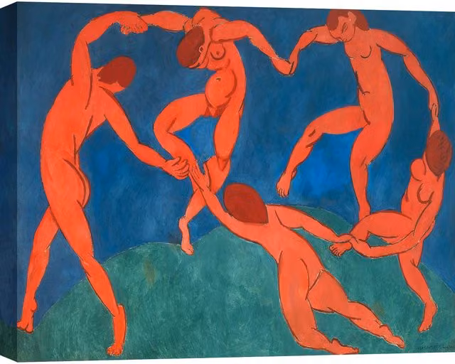 Cuadro Matisse La Danza I de Art Print Café, impresión abstracta sobre lienzo multicolor, An/P/Al: 120 x 90 cm