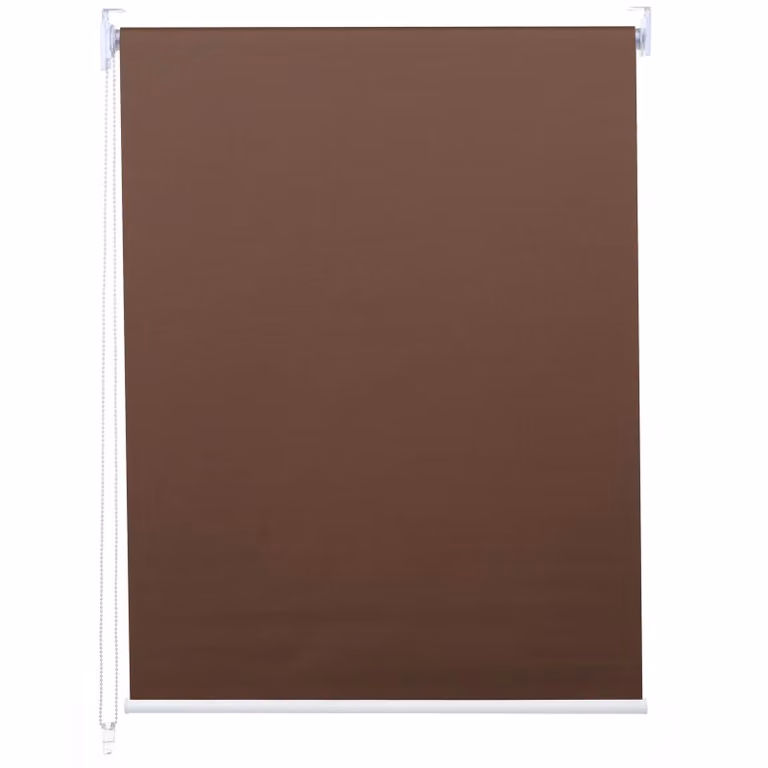 Estor enrollable Mendler opaco de poliéster con protección térmica y UV, color marrón o blanco, An/P/Al: 70 x 230 cm