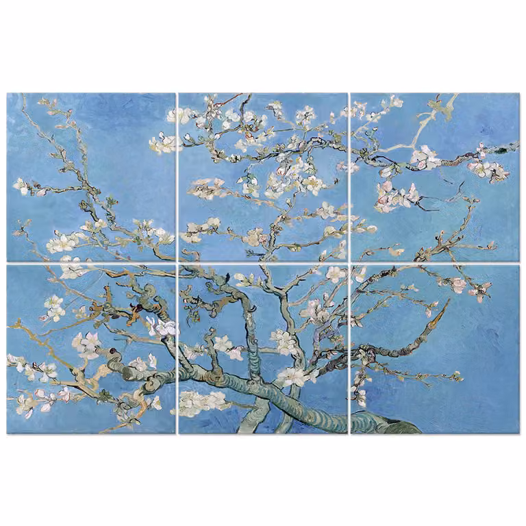 Panel Decorativo Almendro En Flor de Vincent Van Gogh por Legendarte, Multicolor, An/P: 150 x 100 cm (Pack de 6)