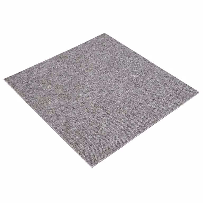 Set de 20 azulejos de alfombra modernos vidaXL en marrón y gris, de polipropileno con pelo en bucle, An/P: 50 x 50 cm