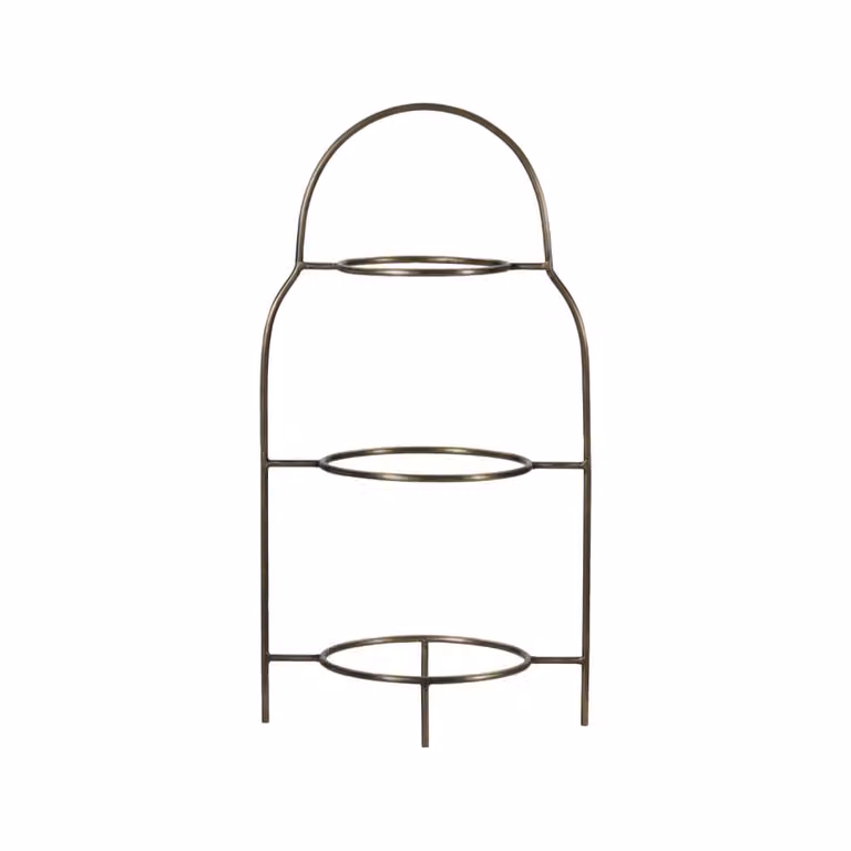 Soporte redondo de acero inoxidable dorado House Doctor