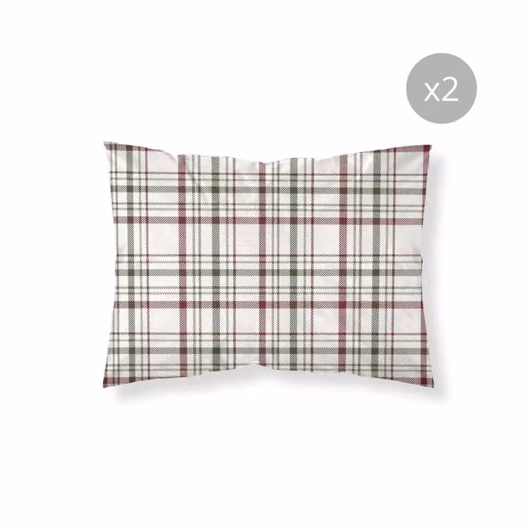 Pack de 2 fundas de almohada Muare Home multicolor con diseño de cuadros, 100% poliéster, An/P/Al: 50 x 80 cm
