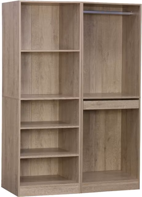 Armario modular SWEEEK de 2 elementos en color marrón y beige, An/P/Al: 120 x 45 x 180 cm