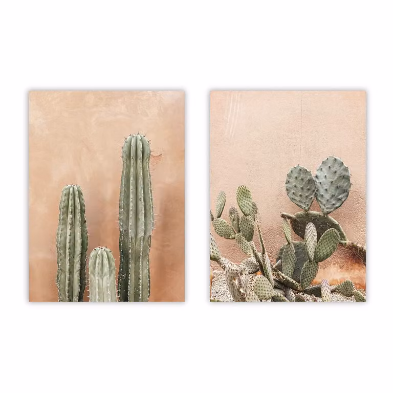 Set de 2 posters de papel con diseño floral escandinavo multicolor de Poster Lab, 30 x 40 cm
