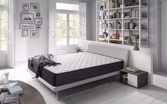 Colchón Prodorsal Gel Multi Flex de Azura Home Design en color blanco con regulación de temperatura y propiedades antibacterianas, An/P/Al: 160 x 200 x 23 cm