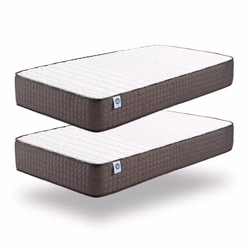 Pack de 2 colchones híbridos Naturalex Titanium de espuma viscoelástica y blue latex, An/P: 80 x 200 cm, Altura: 26 cm