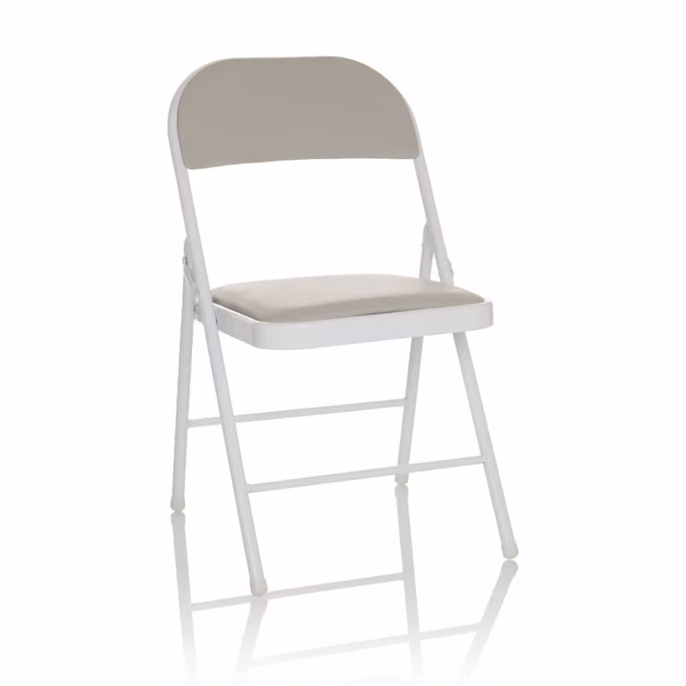 Silla de piel sintética gris hjh OFFICE para comedor apilable