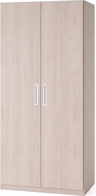 Armario Mio de El Corte Inglés con 2 puertas batientes, baldas y barra en color beige y acabado mate