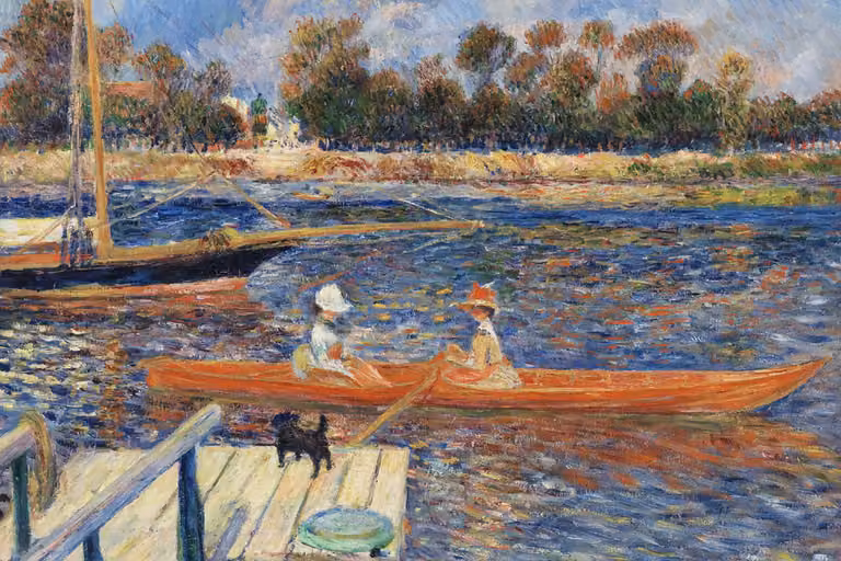 Cuadro de reproducción de pintura clásica de Auguste Renoir multicolor por Hexoa, An/P/Al: 90 x 60 cm