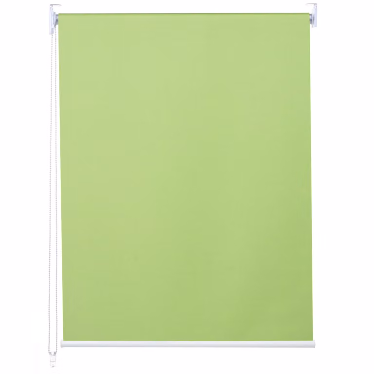 Estor enrollable Mendler HWC-D52 opaco de poliéster, resistente a los rayos UV y con aislamiento térmico, An/Al: 90 x 230 cm, color verde y blanco