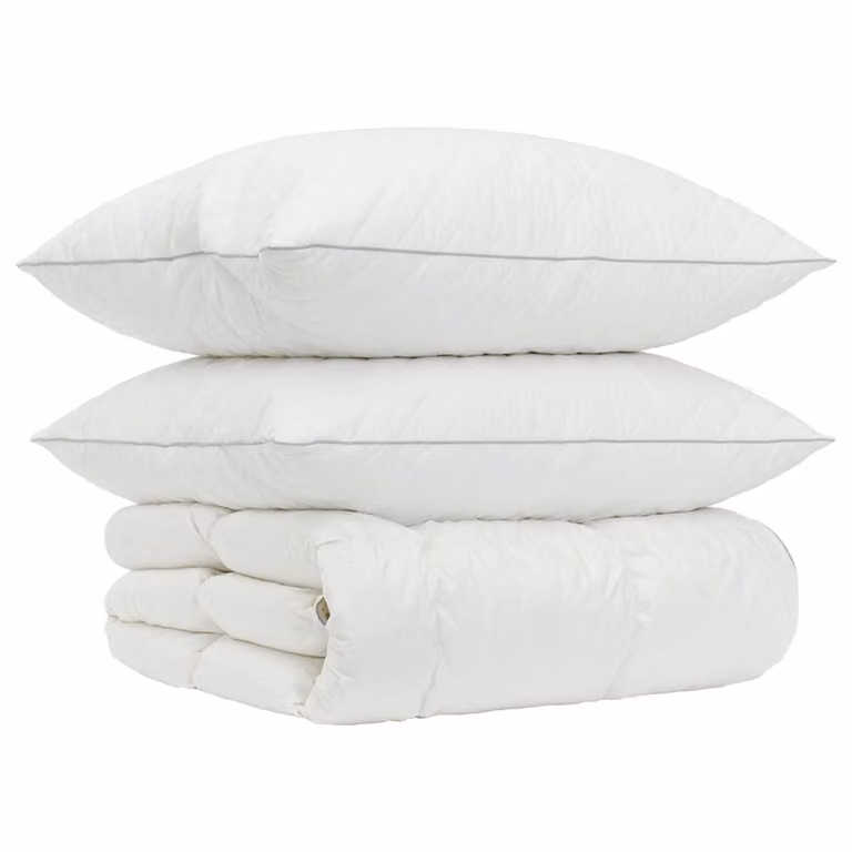 Juego de edredón FULDA de vidaXL con 90% plumón de ganso, blanco, 3 piezas, 200 x 220 cm