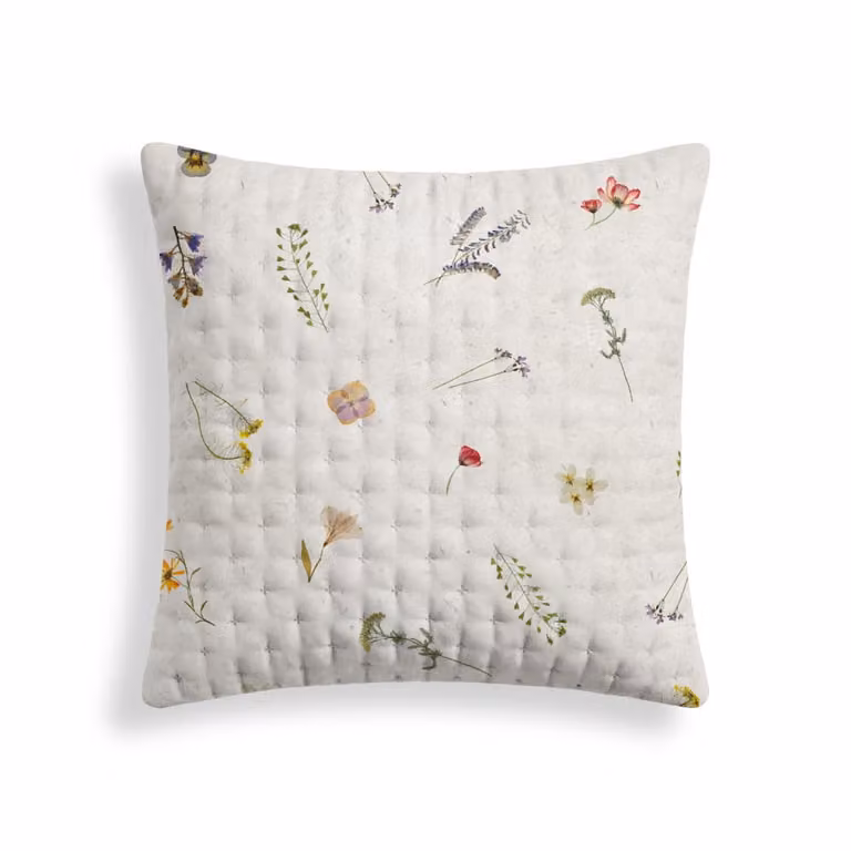 Funda de almohada reversible con diseño floral multicolor de la marca Mediterranean en color terracota, An/An/Al: 65 x 65 cm