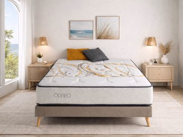 Colchón de muelles ensacados Sonho Colchão Odiseo Spring Latex color blanco An/P/Al: 190 x 90 x 31 cm