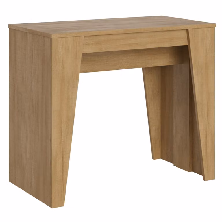 Consola extensible Ityhome moderna en color roble y marrón, An/P/Al: 90 x 48 x 77 cm (extensible hasta 204 cm)