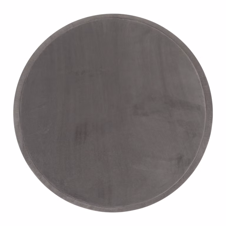 Alfombra infantil Atami lavable de diseño moderno y forma redonda en color gris, Diámetro: 200 cm