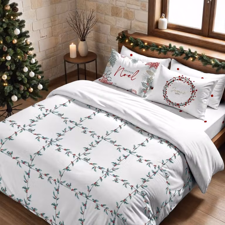 Funda nórdica de Navidad Decolores Home multicolor en poliéster, An/P/Al: 220 x 220 cm