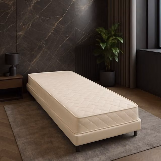 Colchón Firme de Látex para Sofá Cama Provence Literie con Protector, 7 Zonas de Confort y Núcleo de Poliuretano de Alta Resiliencia, An/P/Al: 70 x 190 x 10 cm