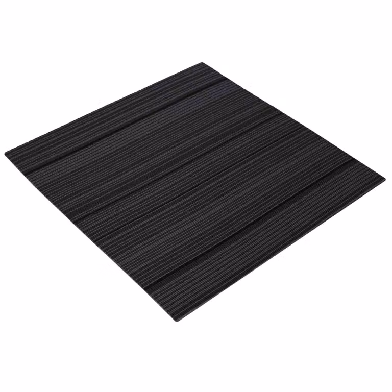 Set de 36 azulejos de alfombra vidaXL con diseño de rayas moderno en gris claro, de polipropileno, An/P: 50 x 50 cm