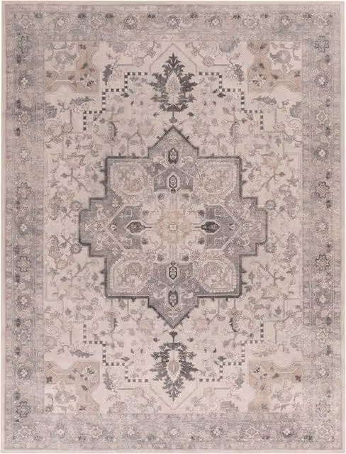 Alfombra lavable Sami de estilo oriental en color beige, rectangular y antideslizante, An/P: 160 x 220 cm