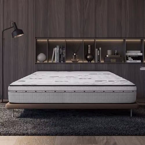 Colchón híbrido Naturalex Carbone Plus de espuma viscoelástica y látex azul, An/P/Al: 140 x 190 x 30 cm