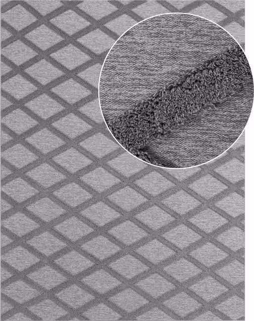 Alfombra lavable Utah gris de diseño moderno y rectangular An/P: 120 x 160 cm