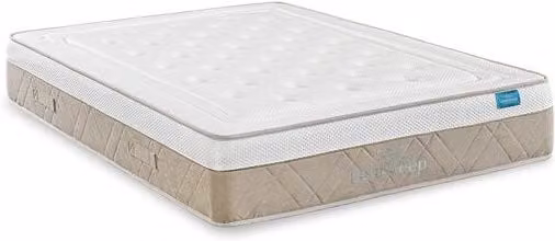 Colchón Nature Spring Deluxe Leafsleep híbrido con muelles ensacados y viscoelástica, color blanco, An/P/Al: 190 x 140 x 30 cm