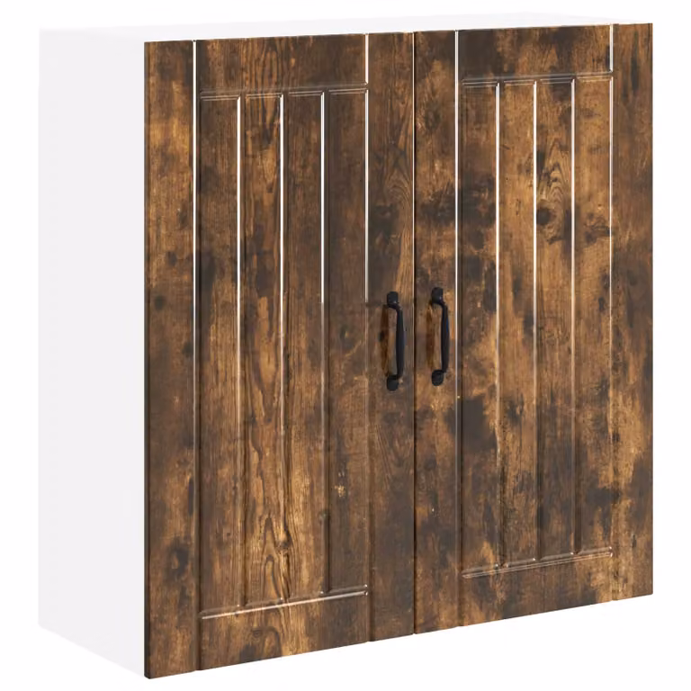 Armario de pared para cocina vidaXL LUCCA en color marrón, diseño moderno con puertas batientes, An/P/Al: 80 x 31 x 80 cm