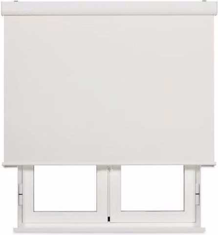 Estor enrollable Viewtex con muelle y cajón de aluminio, tejido opaco térmico en color blanco, An: 120 cm, Al: 190 cm