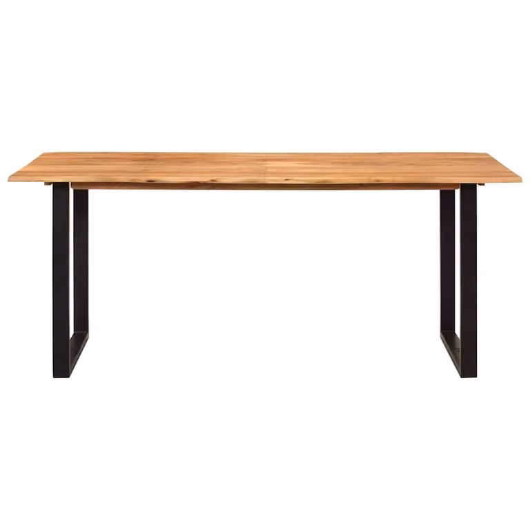 Mesa de comedor rectangular de madera de acacia y metal vidaXL, An/P/Al: 180 x 90 x 76 cm