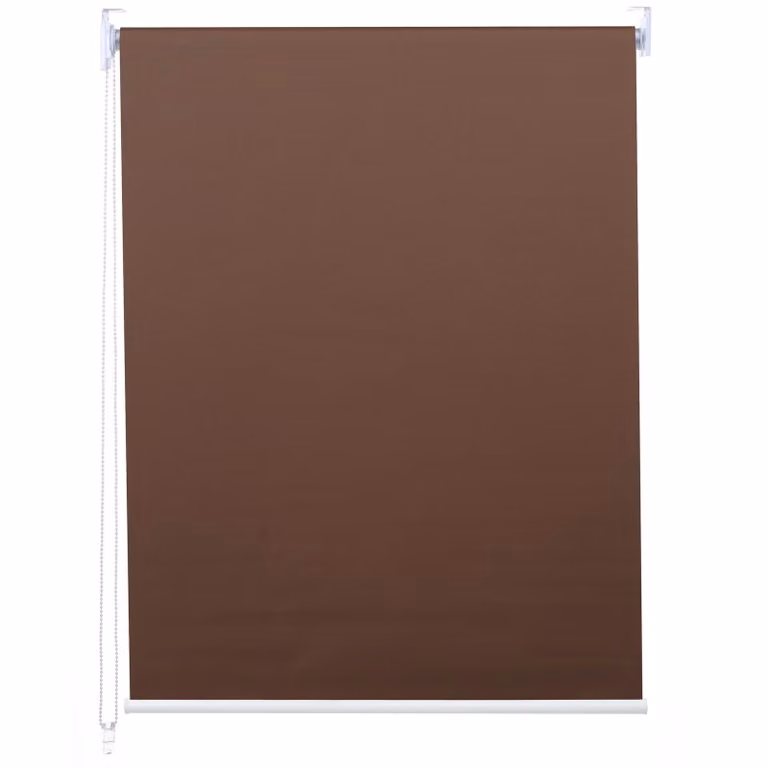 Estor enrollable opaco Mendler HWC-D52 de poliéster con aislamiento térmico, color marrón o blanco, An/Al: 90 x 160 cm