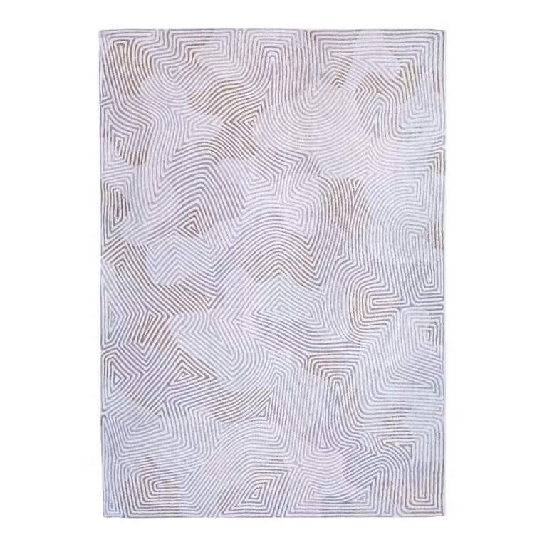Alfombra lavable Louis de Poortere Coral gris de diseño abstracto para interior y exterior An/P: 80 x 150 cm
