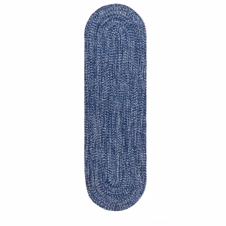 Alfombra de yute Novatrend con diseño geométrico en azul y blanco, lavable, An/P: 140 x 200 cm