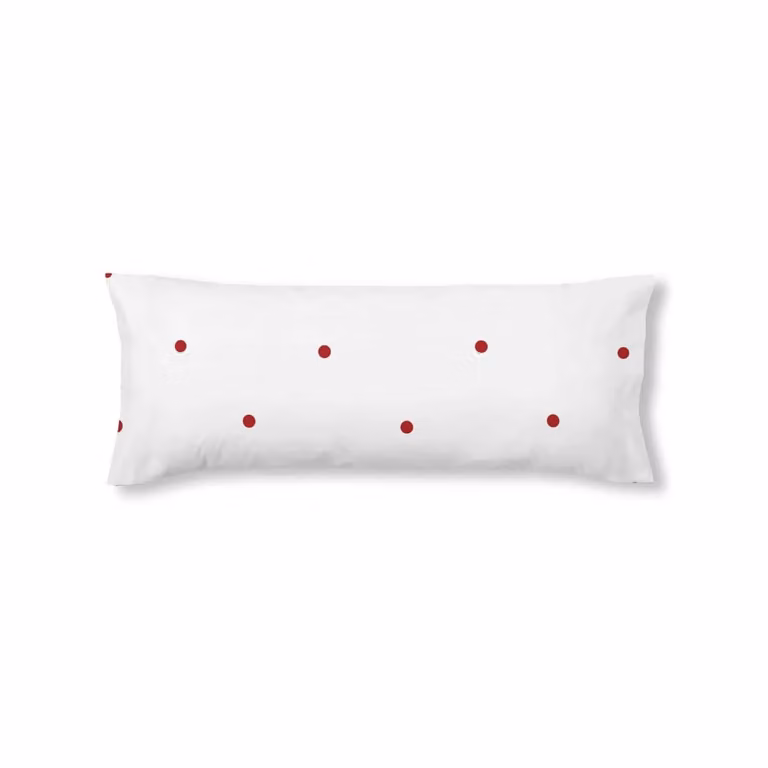 Funda de almohada de Navidad Decolores Home de algodón multicolor y blanco, 65 x 65 cm