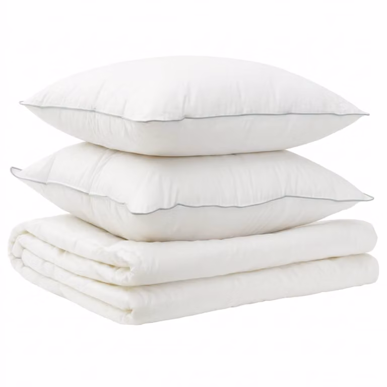Juego de edredón y almohada de 3 piezas vidaXL color blanco para verano con 200 GSM y certificado Oeko-Tex Standard 100 An/P/Al: 140 x 220 cm